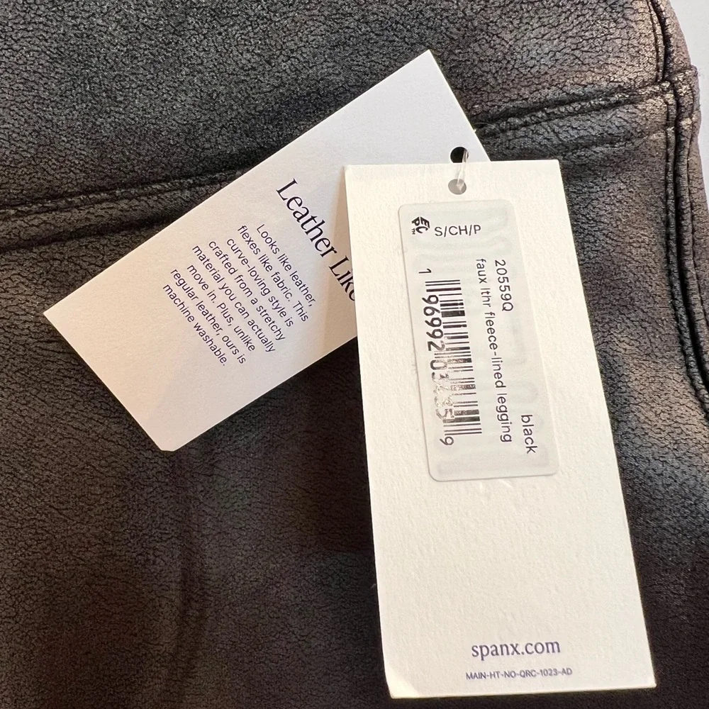 NWT Spanx faux leather Leggings - Picture 4 of 4